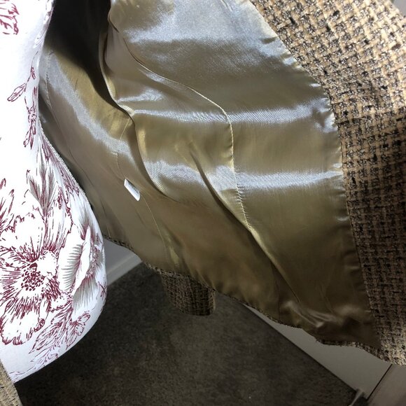 Ann Taylor Wool Blend Tweed Blazer | Size 14 | Classic Tailored Career Jacket - Picture 7 of 11